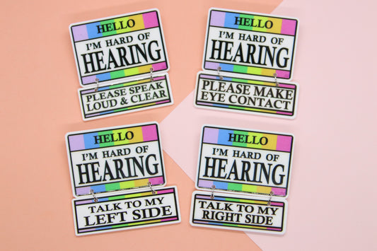 Hello, I'm Hard of Hearing Double Medical Badge