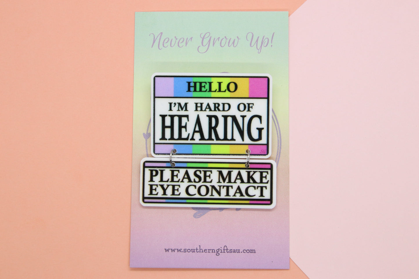Hello, I'm Hard of Hearing Double Medical Badge