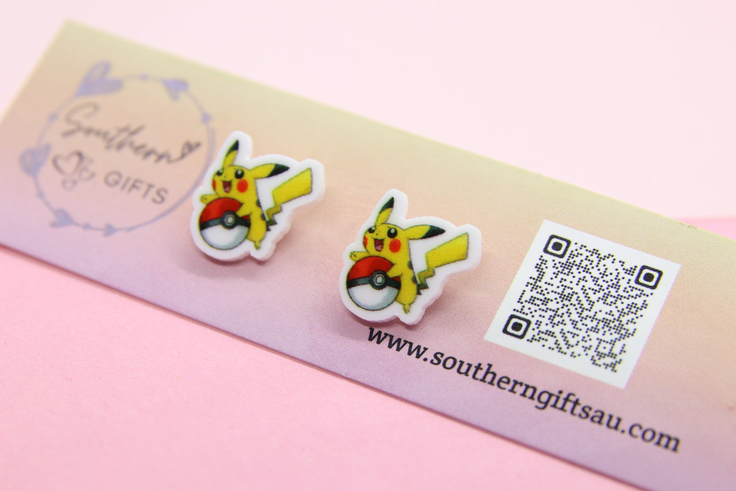 Pikachu Inspired Stud Earrings