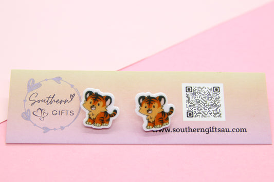 Tiger Stud Earrings