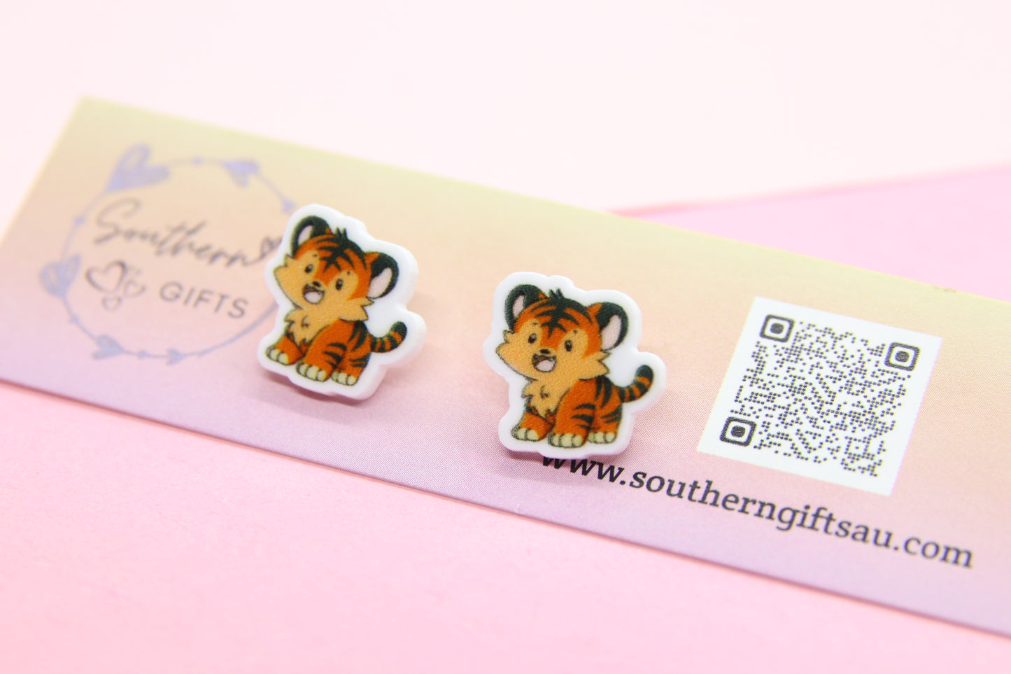 Tiger Stud Earrings