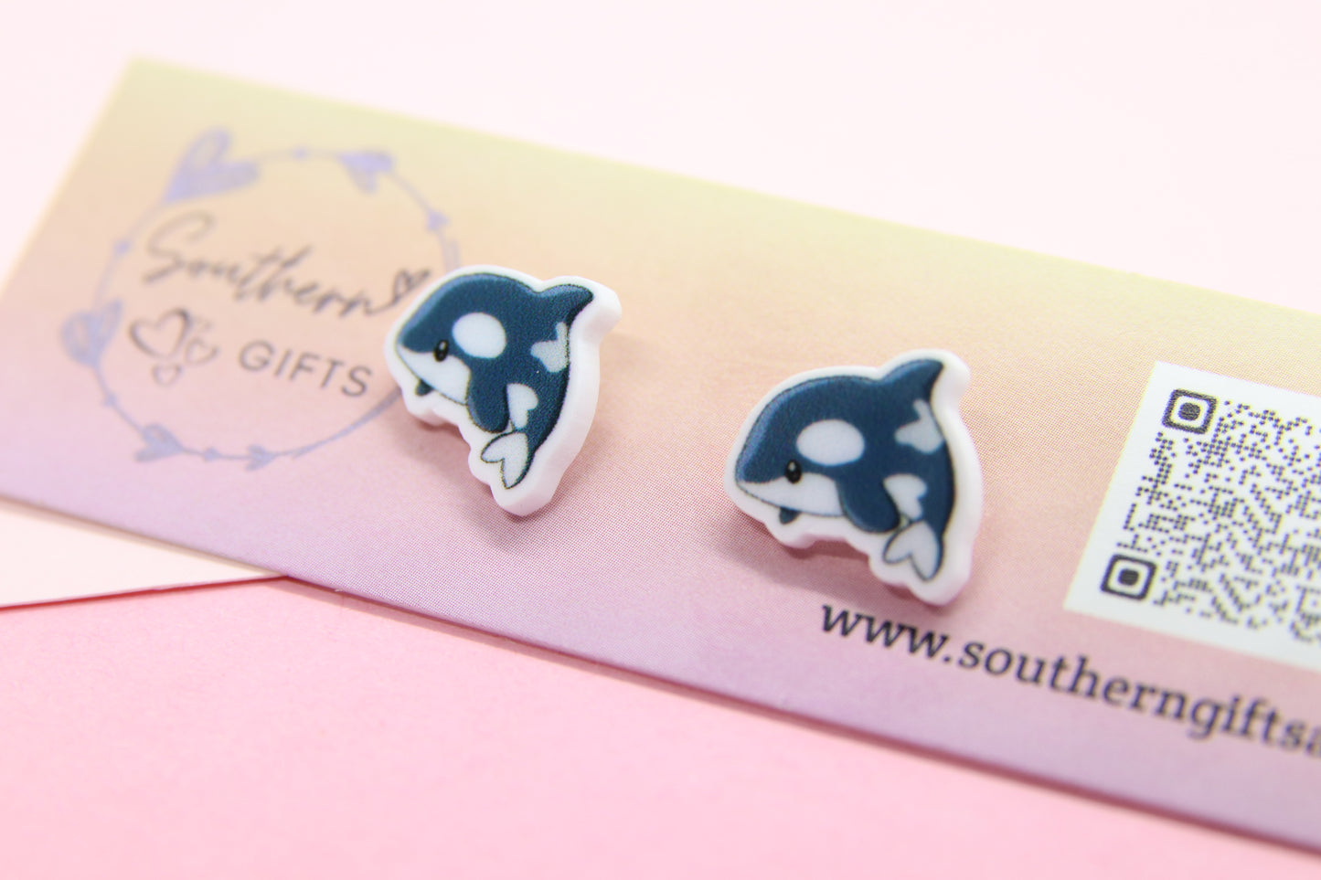 Killer Whale Stud Earrings