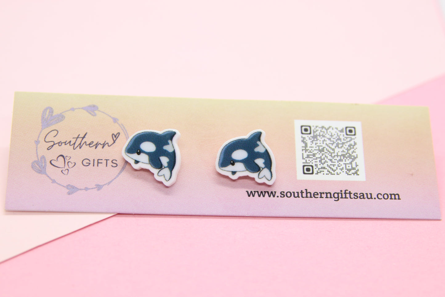 Killer Whale Stud Earrings