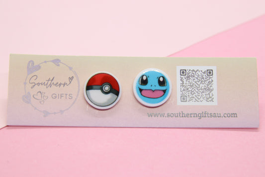 Squirtle Inspired Stud Earrings