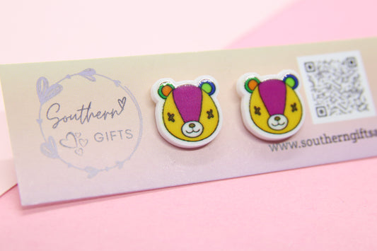 Animal Crossing Stitches Inspired Stud Earrings