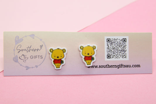 Pooh Inspired Stud Earrings