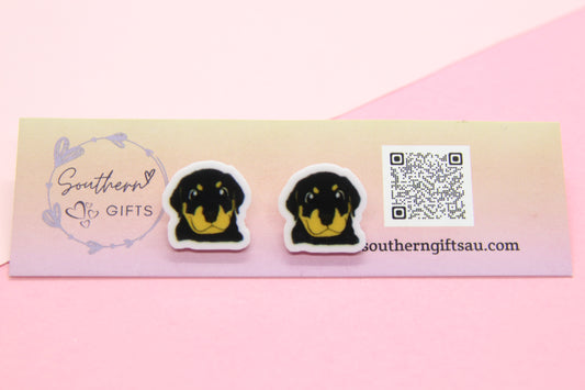 Rottweiler Stud Earrings