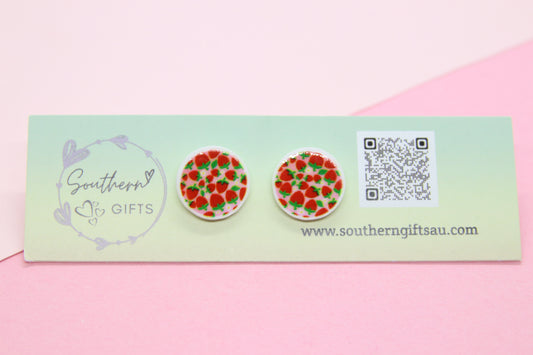 Strawberry Patch Stud Earrings