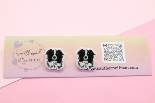 Border Collie Stud Earrings