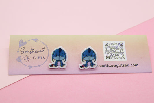 Eeyore Inspired Stud Earrings