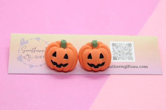 Pumpkin Stud Earrings