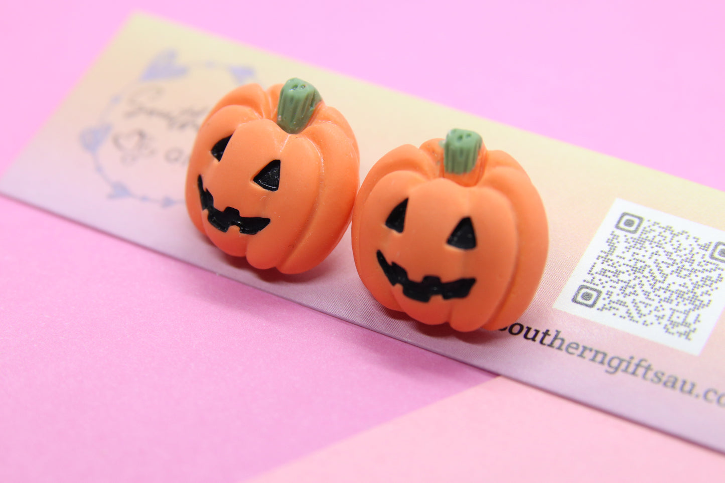 Pumpkin Stud Earrings