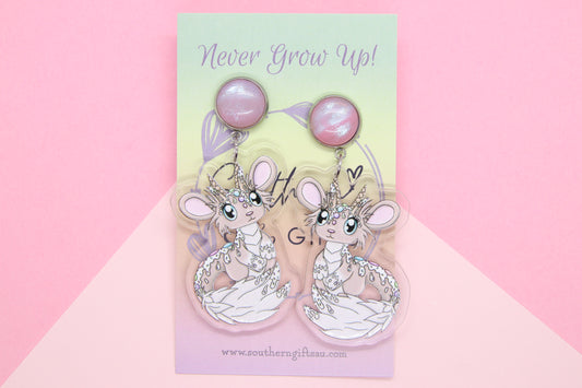 Icecream Mouse Floof Earrings