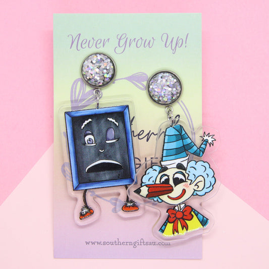 Mr Squiggle Inspired Earrings