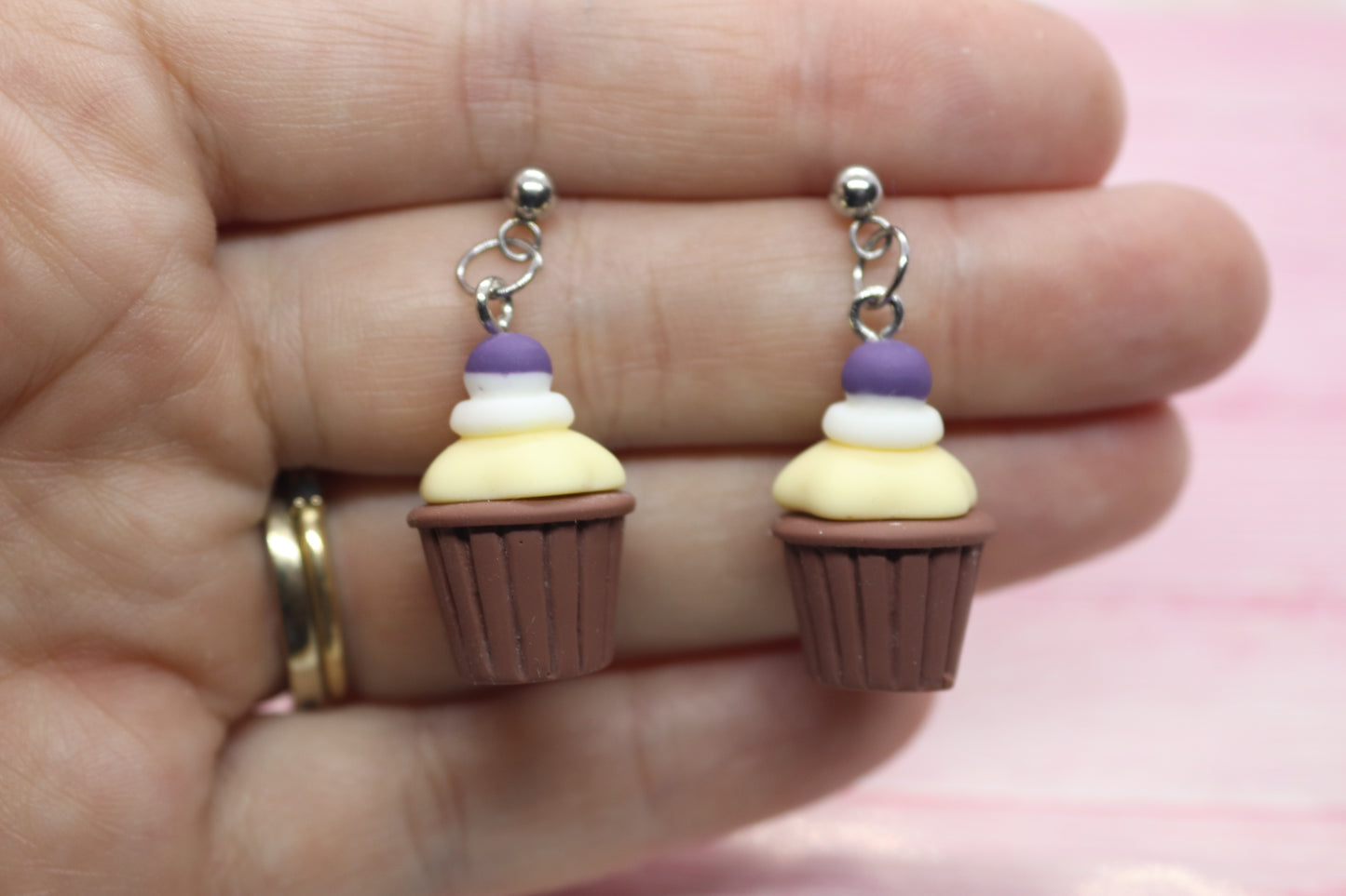 Miss E's Blueberry Cupcake Earrings