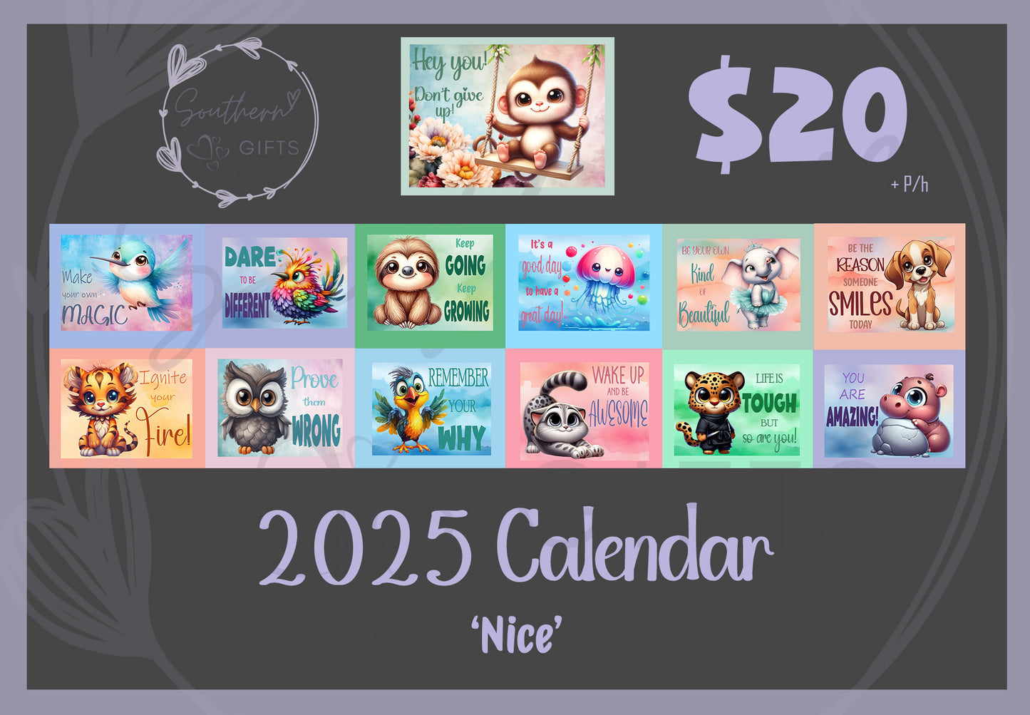 2025 Calendar - Nice - PRE ORDER