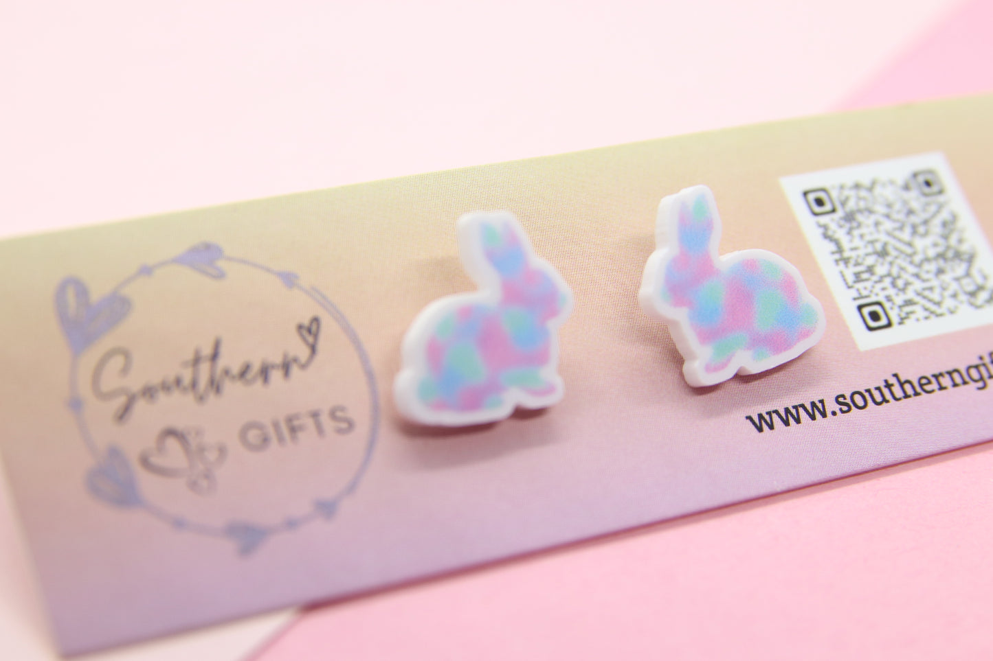 Pastel Bunny Stud Earrings