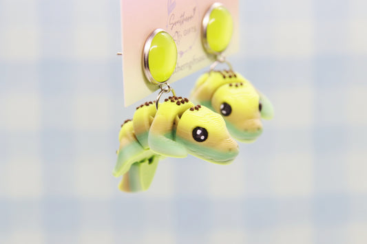 3D Crocodile Earrings