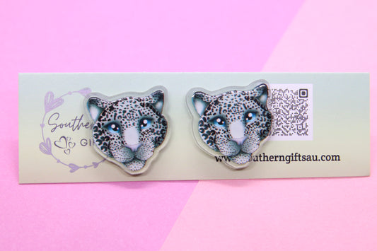 20mm Leopard Stud Earrings