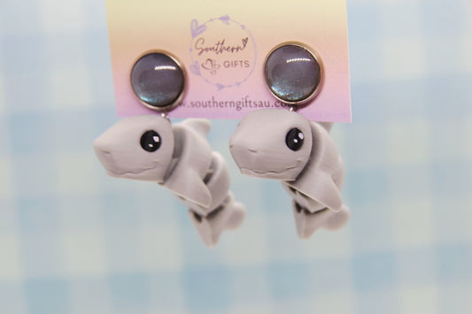 3D Shark Earrings
