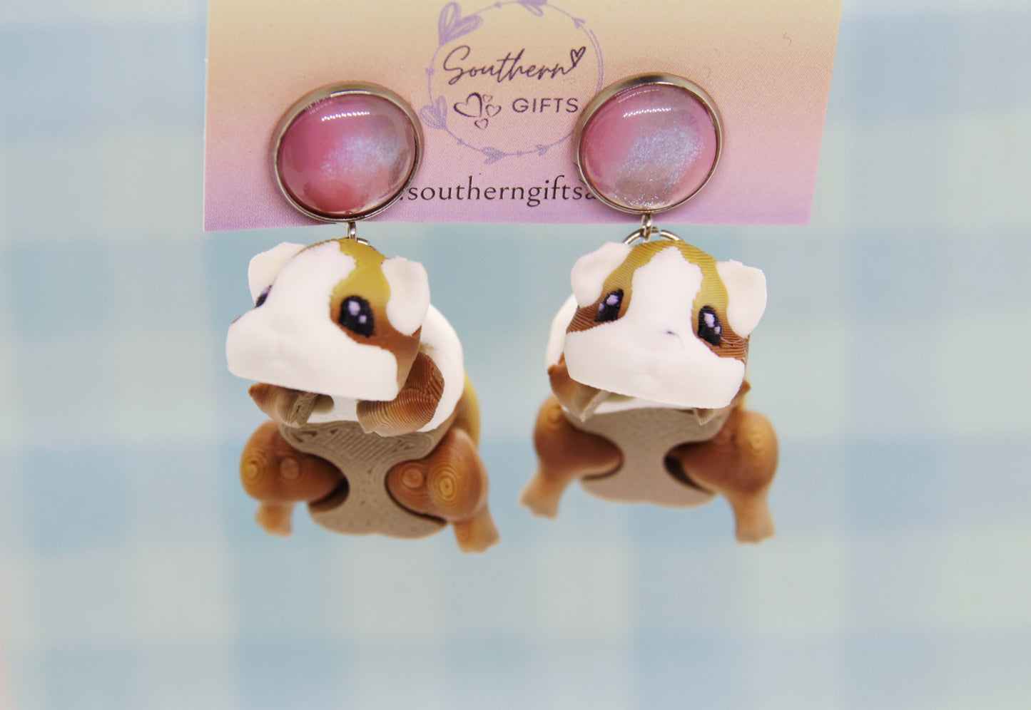 3D Guinea Pig Earrings