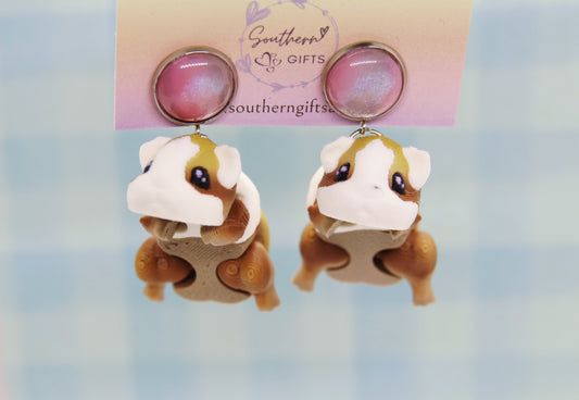 3D Guinea Pig Earrings