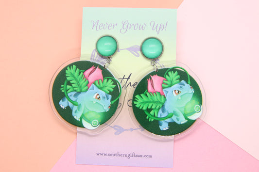 Ivysaur Inspired Earrings