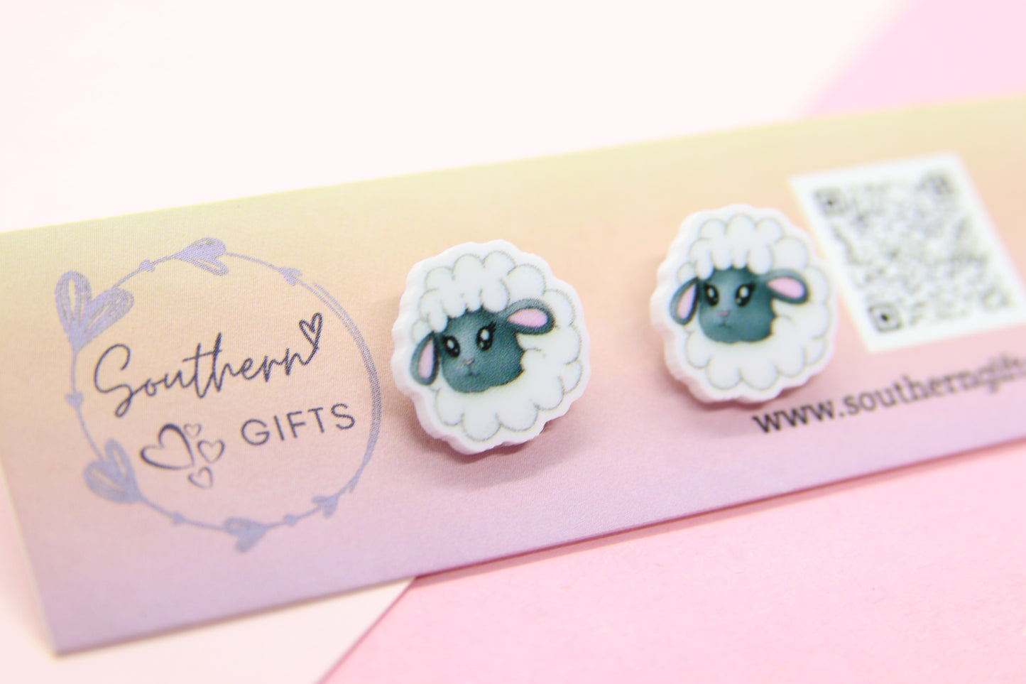 Black Sheep Stud Earrings