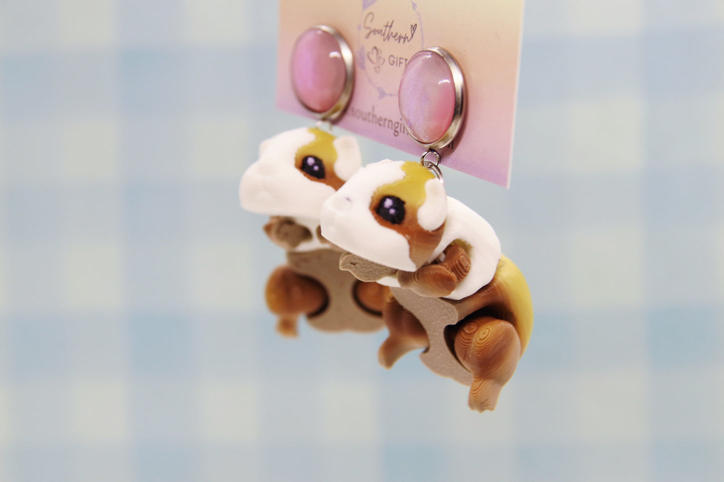 3D Guinea Pig Earrings