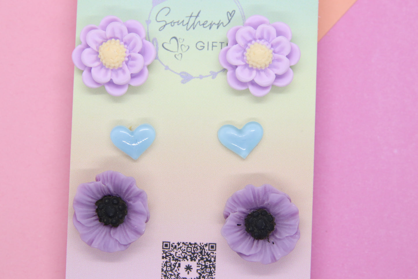 Purple Flowers Stud Pack