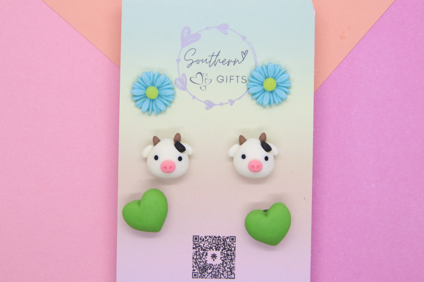 Cows and Green Hearts Stud Pack