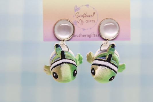 3D Colourshift Clown Fish Earrings