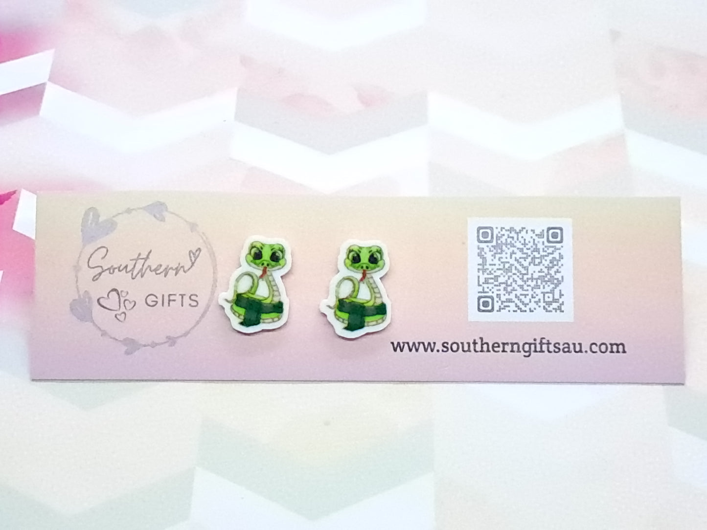Small Slytherin Inspired Statement Stud Earrings