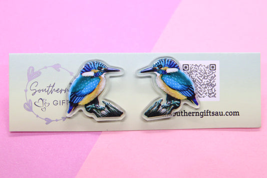 20mm Kingfisher Stud Earrings