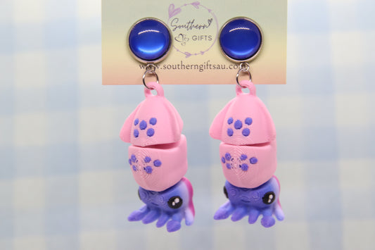 3D Squid Earrings
