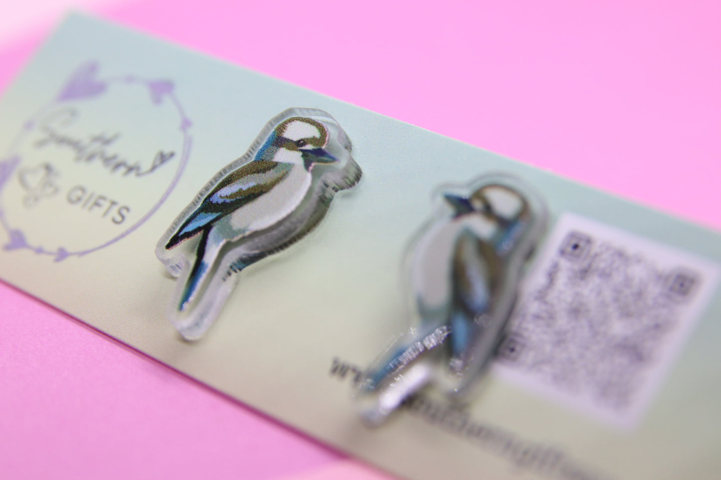 20mm Kookaburra Stud Earrings