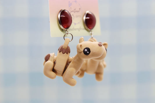 3D Camel Earrings