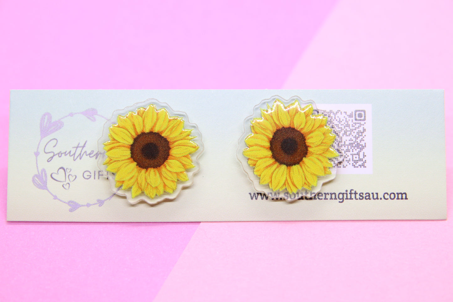20mm Sunflower Stud Earrings