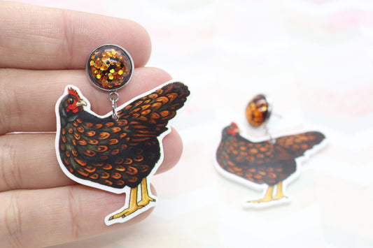 Standard Chicken Statement Earrings