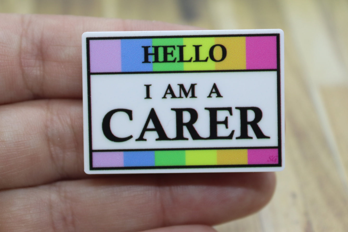 Hello I Am A Carer Medical Badge