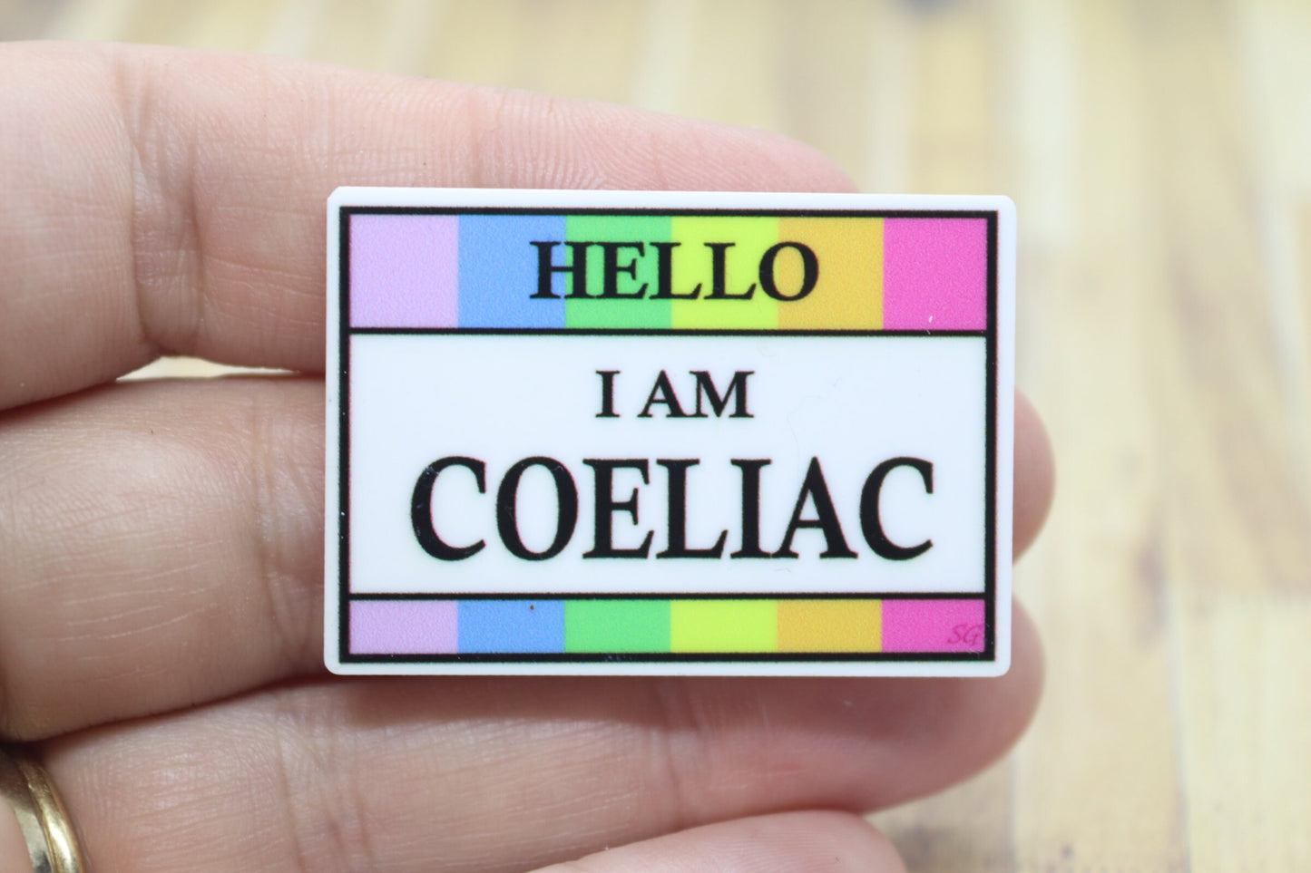 Hello I Am Coeliac Medical Badge