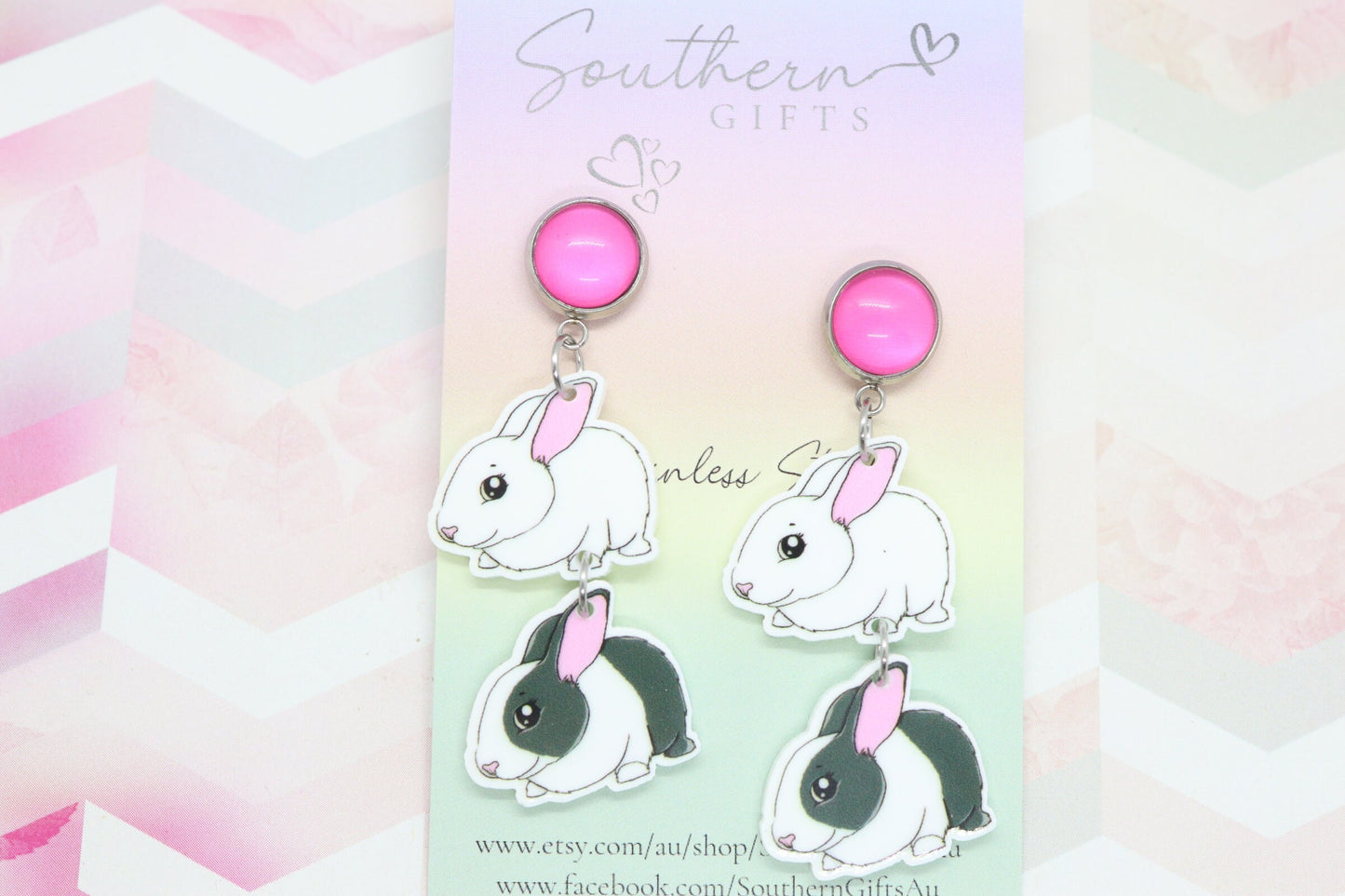 Easter Bunny Wobble Earrings