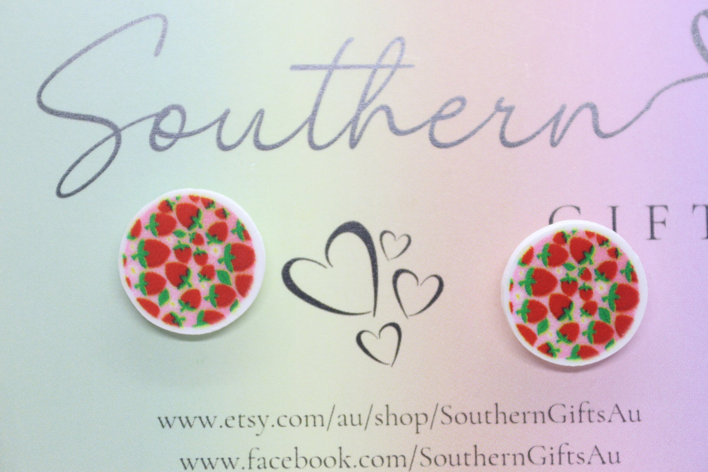 Strawberry Patch Statement Stud Earrings